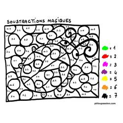 Disegno da colorare: Sottrazione Magica (Colora con i Numeri) #182662 - Pagine da Colorare Stampabili Gratuite