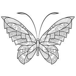 Disegni da colorare: Farfalla Adulta - Pagine da Colorare Stampabili Gratuite