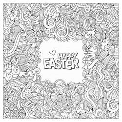 Disegni da colorare: Pasqua Adulto - Pagine da Colorare Stampabili Gratuite