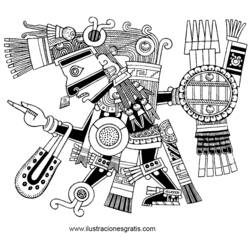 Disegno da colorare: Mitologia azteca (Dei e Dee) #111535 - Pagine da Colorare Stampabili Gratuite