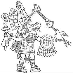 Disegno da colorare: Mitologia azteca (Dei e Dee) #111539 - Pagine da Colorare Stampabili Gratuite