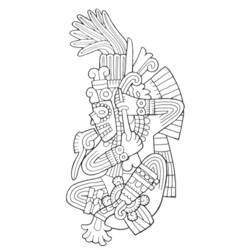 Disegno da colorare: Mitologia azteca (Dei e Dee) #111592 - Pagine da Colorare Stampabili Gratuite