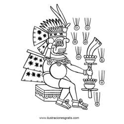 Disegno da colorare: Mitologia azteca (Dei e Dee) #111599 - Pagine da Colorare Stampabili Gratuite
