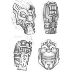 Disegno da colorare: Mitologia azteca (Dei e Dee) #111677 - Pagine da Colorare Stampabili Gratuite