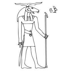 Disegno da colorare: Mitologia Egizia (Dei e Dee) #111128 - Pagine da Colorare Stampabili Gratuite