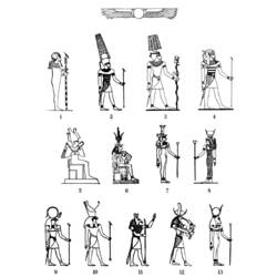Disegno da colorare: Mitologia Egizia (Dei e Dee) #111159 - Pagine da Colorare Stampabili Gratuite