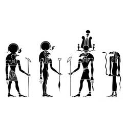 Disegno da colorare: Mitologia Egizia (Dei e Dee) #111163 - Pagine da Colorare Stampabili Gratuite