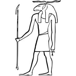 Disegno da colorare: Mitologia Egizia (Dei e Dee) #111196 - Pagine da Colorare Stampabili Gratuite