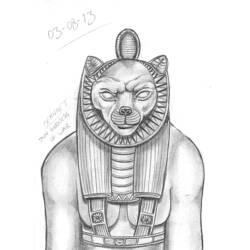 Disegno da colorare: Mitologia Egizia (Dei e Dee) #111212 - Pagine da Colorare Stampabili Gratuite