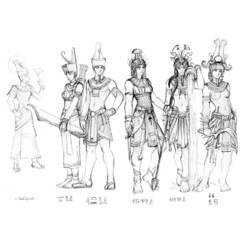 Disegno da colorare: Mitologia Egizia (Dei e Dee) #111270 - Pagine da Colorare Stampabili Gratuite