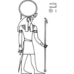 Disegno da colorare: Mitologia Egizia (Dei e Dee) #111336 - Pagine da Colorare Stampabili Gratuite