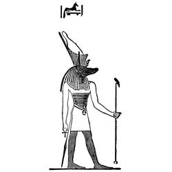 Disegno da colorare: Mitologia Egizia (Dei e Dee) #111399 - Pagine da Colorare Stampabili Gratuite