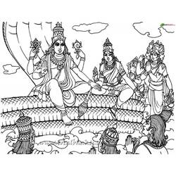 Disegno da colorare: Mitologia indù (Dei e Dee) #109221 - Pagine da Colorare Stampabili Gratuite