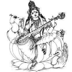 Disegno da colorare: Mitologia indù (Dei e Dee) #109261 - Pagine da Colorare Stampabili Gratuite
