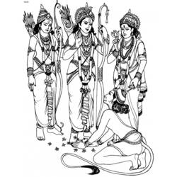 Disegno da colorare: Mitologia indù (Dei e Dee) #109295 - Pagine da Colorare Stampabili Gratuite