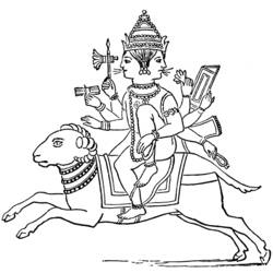 Disegno da colorare: Mitologia indù (Dei e Dee) #109303 - Pagine da Colorare Stampabili Gratuite