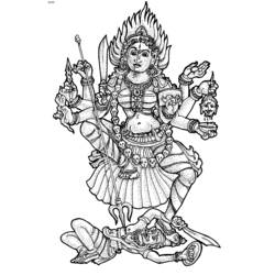 Disegno da colorare: Mitologia indù (Dei e Dee) #109418 - Pagine da Colorare Stampabili Gratuite