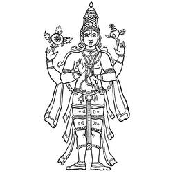 Disegno da colorare: Mitologia indù (Dei e Dee) #109424 - Pagine da Colorare Stampabili Gratuite