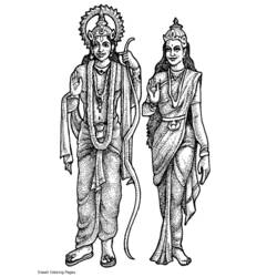 Disegno da colorare: Mitologia indù (Dei e Dee) #109461 - Pagine da Colorare Stampabili Gratuite