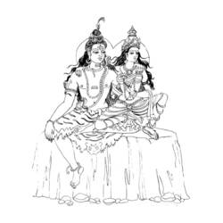 Disegno da colorare: Mitologia indù (Dei e Dee) #109467 - Pagine da Colorare Stampabili Gratuite