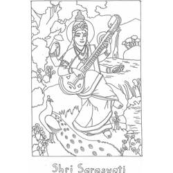 Disegno da colorare: Mitologia indù (Dei e Dee) #109551 - Pagine da Colorare Stampabili Gratuite