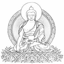 Disegno da colorare: Mitologia indù: Buddha (Dei e Dee) #89505 - Pagine da Colorare Stampabili Gratuite