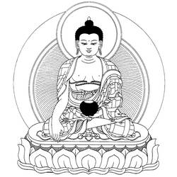 Disegno da colorare: Mitologia indù: Buddha (Dei e Dee) #89512 - Pagine da Colorare Stampabili Gratuite