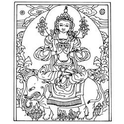 Disegno da colorare: Mitologia indù: Buddha (Dei e Dee) #89516 - Pagine da Colorare Stampabili Gratuite