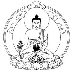 Disegno da colorare: Mitologia indù: Buddha (Dei e Dee) #89522 - Pagine da Colorare Stampabili Gratuite