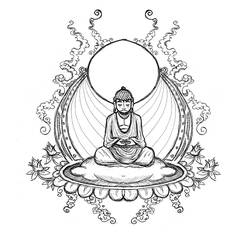 Disegno da colorare: Mitologia indù: Buddha (Dei e Dee) #89537 - Pagine da Colorare Stampabili Gratuite