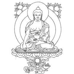 Disegno da colorare: Mitologia indù: Buddha (Dei e Dee) #89551 - Pagine da Colorare Stampabili Gratuite