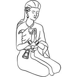 Disegno da colorare: Mitologia indù: Buddha (Dei e Dee) #89615 - Pagine da Colorare Stampabili Gratuite