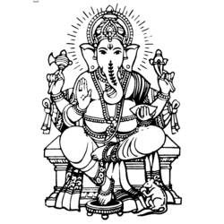 Disegno da colorare: Mitologia indù: Ganesh (Dei e Dee) #96854 - Pagine da Colorare Stampabili Gratuite
