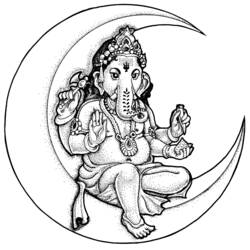 Disegno da colorare: Mitologia indù: Ganesh (Dei e Dee) #96857 - Pagine da Colorare Stampabili Gratuite