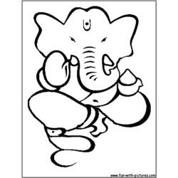 Disegno da colorare: Mitologia indù: Ganesh (Dei e Dee) #96858 - Pagine da Colorare Stampabili Gratuite