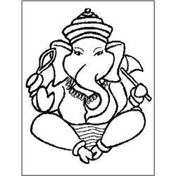 Disegno da colorare: Mitologia indù: Ganesh (Dei e Dee) #96863 - Pagine da Colorare Stampabili Gratuite