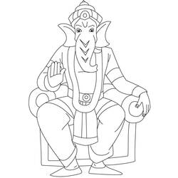 Disegno da colorare: Mitologia indù: Ganesh (Dei e Dee) #96868 - Pagine da Colorare Stampabili Gratuite