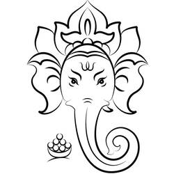 Disegno da colorare: Mitologia indù: Ganesh (Dei e Dee) #96874 - Pagine da Colorare Stampabili Gratuite