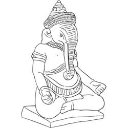 Disegno da colorare: Mitologia indù: Ganesh (Dei e Dee) #96879 - Pagine da Colorare Stampabili Gratuite