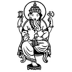 Disegno da colorare: Mitologia indù: Ganesh (Dei e Dee) #96889 - Pagine da Colorare Stampabili Gratuite