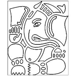 Disegno da colorare: Mitologia indù: Ganesh (Dei e Dee) #96901 - Pagine da Colorare Stampabili Gratuite
