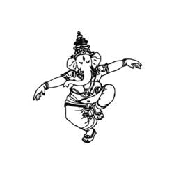 Disegno da colorare: Mitologia indù: Ganesh (Dei e Dee) #96911 - Pagine da Colorare Stampabili Gratuite