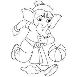 Disegno da colorare: Mitologia indù: Ganesh (Dei e Dee) #96913 - Pagine da Colorare Stampabili Gratuite
