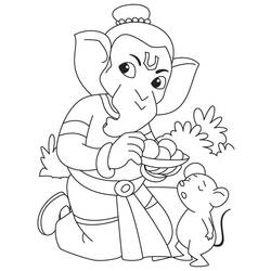 Disegno da colorare: Mitologia indù: Ganesh (Dei e Dee) #96922 - Pagine da Colorare Stampabili Gratuite