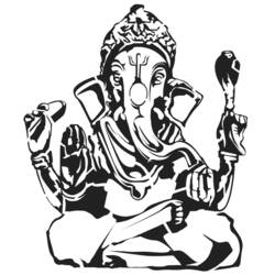 Disegno da colorare: Mitologia indù: Ganesh (Dei e Dee) #96941 - Pagine da Colorare Stampabili Gratuite