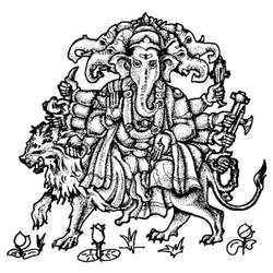 Disegno da colorare: Mitologia indù: Ganesh (Dei e Dee) #96958 - Pagine da Colorare Stampabili Gratuite