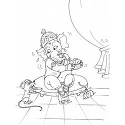 Disegno da colorare: Mitologia indù: Ganesh (Dei e Dee) #96981 - Pagine da Colorare Stampabili Gratuite