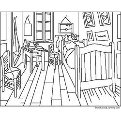 Disegno da colorare: Camera da letto (Edifici e architettura) #63397 - Pagine da Colorare Stampabili Gratuite