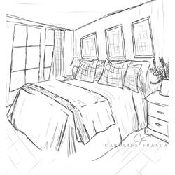 Disegno da colorare: Camera da letto (Edifici e architettura) #66615 - Pagine da Colorare Stampabili Gratuite