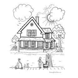 Disegno da colorare: Casa (Edifici e architettura) #64628 - Pagine da Colorare Stampabili Gratuite